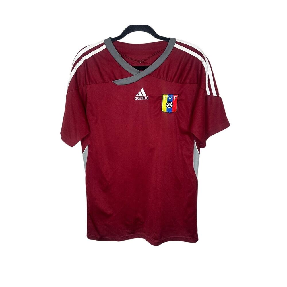 Adidas Venezuela FVF Soccer Jersey Mens M Vinotinto 2011 2012 Home Climalite EUC
